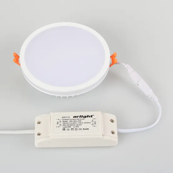 Фото #6 товара Светодиодная панель LTD-135SOL-20W Warm White (Arlight, IP44 Пластик, 3 года)