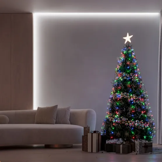 Фото #5 товара Светодиодная гирлянда Лучи Смарт ARD-GALA-CLASSIC-2700-BLACK-180LED RGB (230V, 3.6W, Tuya Wi-Fi) (Ardecoled, IP65)
