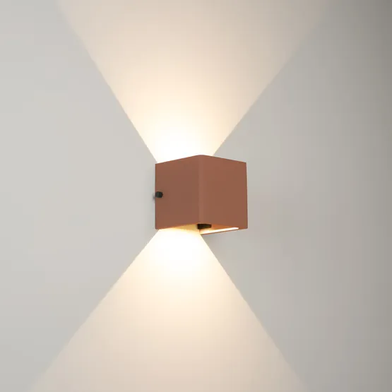 Фото #5 товара Светильник LGD-PERAN-WALL-S120x120-6W Warm3000 (Beige red, 0-80 deg, 230V) (Arlight, IP65 Бетон, 3 года)