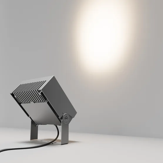Фото #2 товара Светильник ALT-BLOCK-S220x220-50W Warm3000 (GR, 15 deg, 230V) (Arlight, IP66 Металл, 3 года)