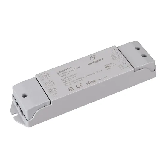 Фото товара Конвертер SMART-C3-4CH-SUF (12-24V, RF-0/1-10V, 2.4G) (Arlight, IP20 Пластик, 5 лет)