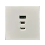 Фото товара ARL NOBE USB Розетка тип А+С+С софт-тач серый базальт SCT-MUACC-SFPL-FC-GR (65W, QC3) (Arlight, -)