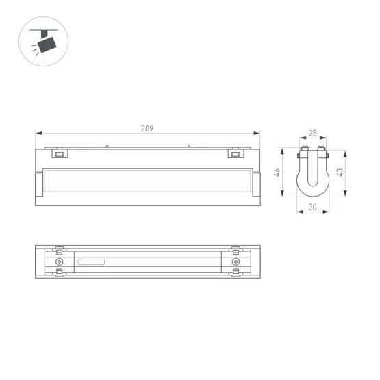 Фото #5 товара Светильник MAG-VIBE-LASER-TURN-L209-12W Day4000-MIX (BK, 24 deg, 48V, TUYA Zigbee) (Arlight, IP20 Металл, 5 лет)