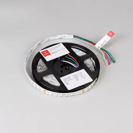 Фото #6 товара Светодиодная лента герметичная RZ-NANO-H96-12mm 24V RGBW-Warm (12 W/m, IP54, 5m) (Arlight, CRI>90)