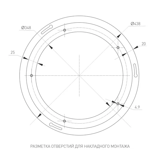 Фото #6 товара Светильник SP-TOR-RING-SURFACE-R460-33W Warm3000 (WH, 120 deg) (Arlight, IP20 Металл, 3 года)