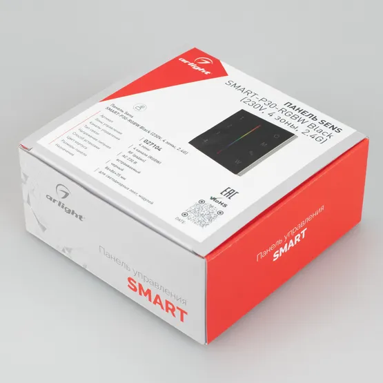Фото #4 товара Панель Sens SMART-P30-RGBW Black (230V, 4 зоны, 2.4G) (Arlight, IP20 Пластик, 5 лет)