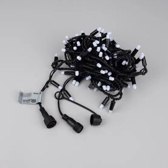 Фото #3 товара Светодиодная гирлянда ARD-STRING-CLASSIC-1000-BLACK-100LED-MILK-PULSE White (230V, 7W) (Ardecoled, IP65)