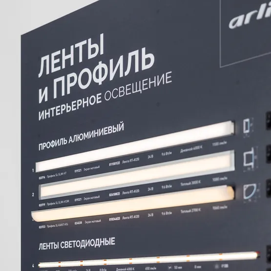 Фото #5 товара Стенд Ленты и Профиль ARL-COMBO-03-830х600mm (230V) (Arlight, -)
