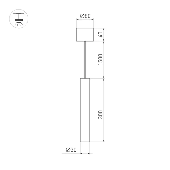 Фото #5 товара Светильник SP-PIPE-HANG-L300-R30-9W Warm3000 (BR, 24 deg, 230V) (Arlight, IP20 Металл, 3 года)