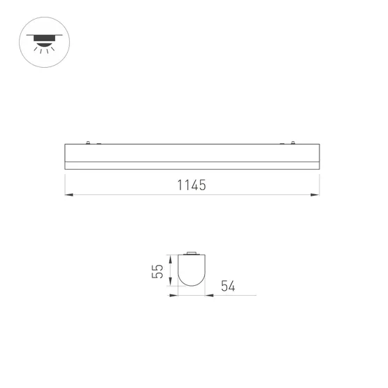 Фото #4 товара Светильник ALT-LARGO-1145-36W Warm3000 (WH, 60 deg, 230V) (Arlight, IP65 Пластик, 5 лет)