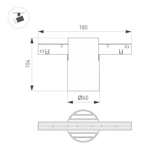 Фото #4 товара Светильник MAG-ORIENT-AXIO-R60-10W Warm3000 (BK, 24 deg, 48V) (Arlight, IP20 Металл, 5 лет)