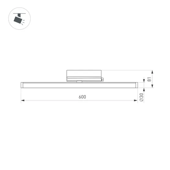 Фото #4 товара Светильник LGD-TUBE-TURN-4TR-L600-20W Day4000 (BK, 180 deg, 230V) (Arlight, IP20 Металл, 3 года)