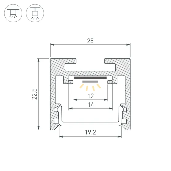 Фото #5 товара Профиль SL-LINE-2522-2500 BLACK (Arlight, Алюминий)