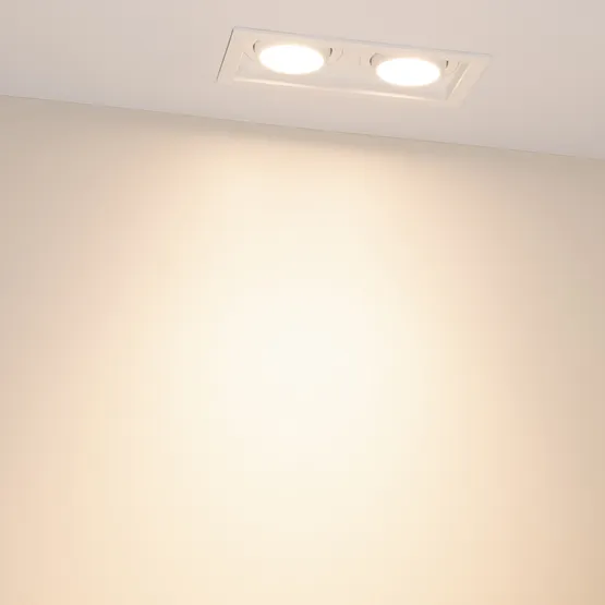 Фото #5 товара Светильник MS-VORTEX-BUILT-S170x90-2x12W Warm3000 (WH-WH, 40 deg, 230V) (Arlight, IP20 Металл, 5 лет)