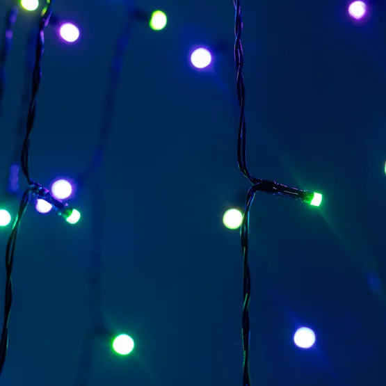 Фото #2 товара Светодиодная гирлянда Лучи Смарт ARD-GALA-CLASSIC-2700-BLACK-180LED RGB (230V, 3.6W, Tuya Wi-Fi) (Ardecoled, IP65)