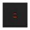 Минифото #3 товара Механизм розетки с быстрой USB зарядкой SCT-NOBE-MUAC-SFPL-FC-BK (65W, QC3) (Arlight, Черный оникс)